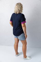 Baxter - Navy and Fuschia