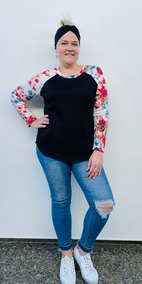 It All Started With A Raglan - Flowerburst